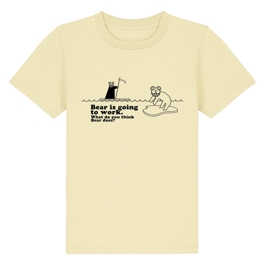 BEAR IS GOING TO WORK KIDS T-SHIRT