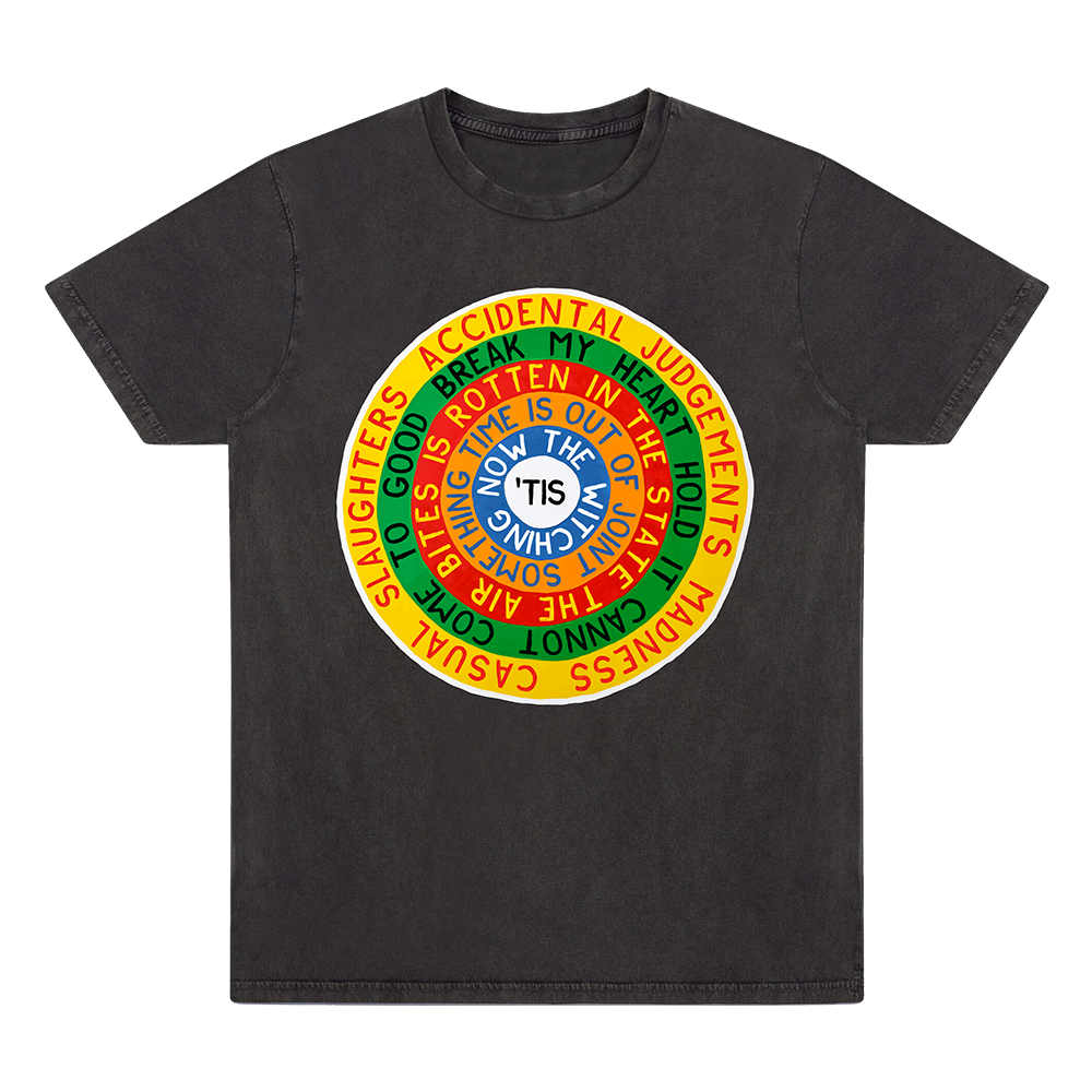 Hamlet Hail To The Thief Circles Design Black T-shirt