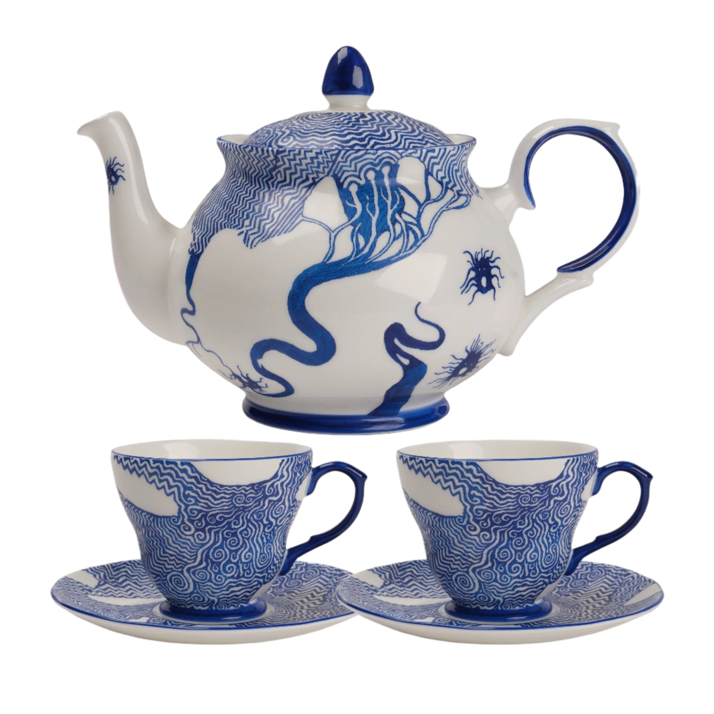 This Is What You Get Tea Pot & 2 Tea Cup Bundle