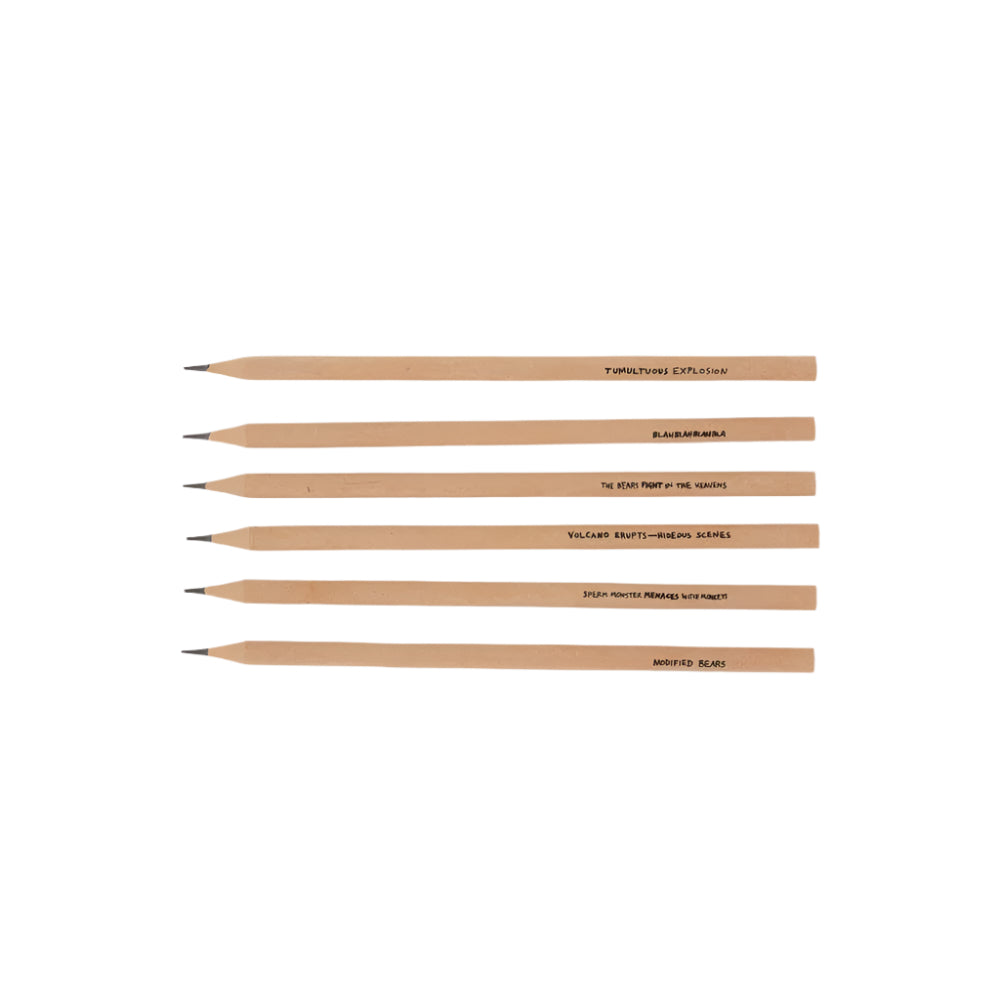 Bear Modifying Pencils in Wooden Pencil Box