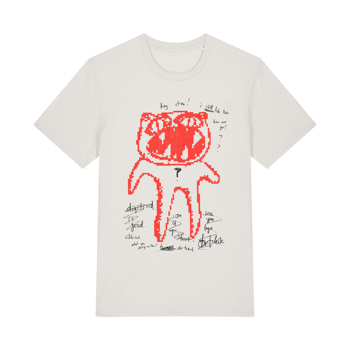 Bitmap Bear Vintage White T-shirt