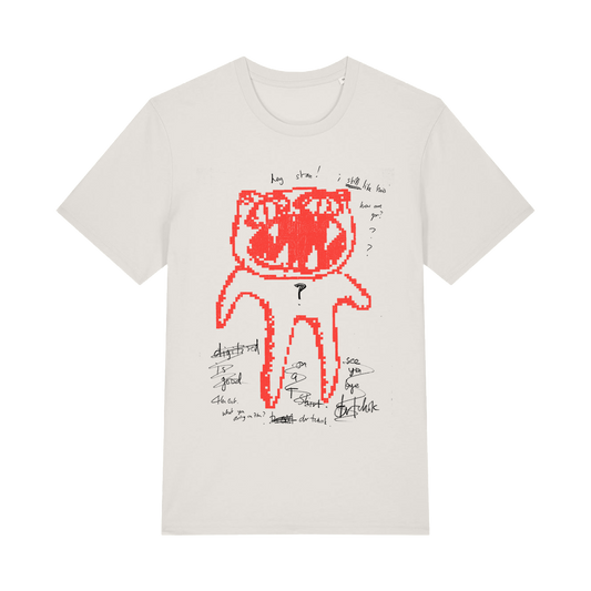Bitmap Bear Vintage White T-shirt