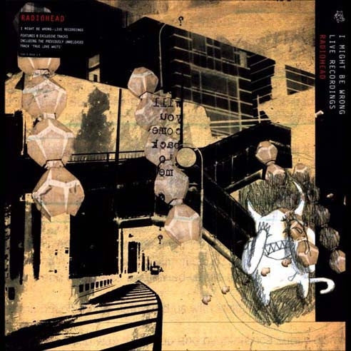 Album cover artwork featuring abstract geometric shapes and industrial elements in muted tones.
