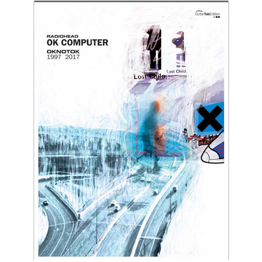 Album cover for Radiohead’s ’OK Computer OKNOTOK 1997-2017’’ featuring abstract imagery and text.