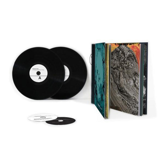 Vinyl record set with accompanying hardcover art book.