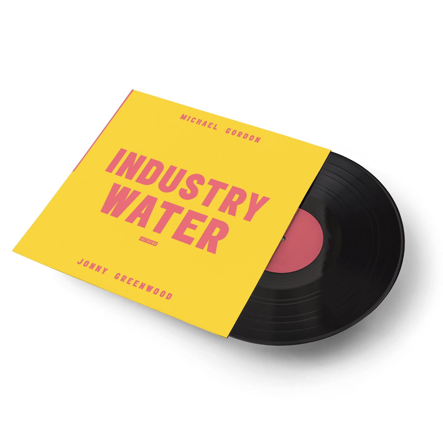 Vinyl record album with a bright yellow sleeve titled ’Industry Water’.