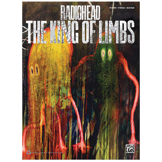 Album cover artwork for Radiohead’s ’The King of Limbs’ featuring abstract, colorful, dripping figures.