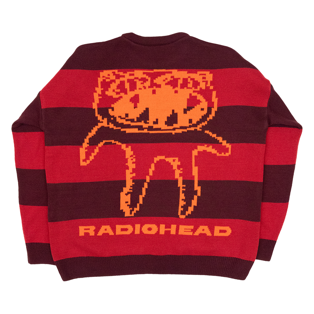 Pixel Bear Thief Red Striped Jumper