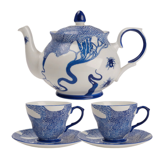 This Is What You Get Tea Pot & 2 Tea Cup Bundle