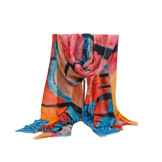Wall of Eyes Silk & Wool Mix Scarf