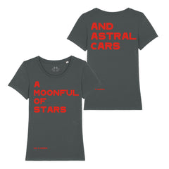 A MOONFUL OF STARS GREY FEMALE FIT T-SHIRT